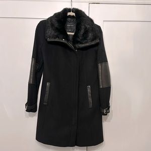 Wool / fur ladies coat
